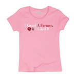 IH "I Kissed A Farmer" Pink T-Shirt